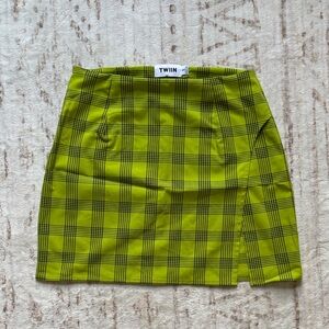 Women's Green Plaid Skirt